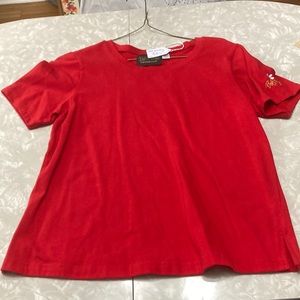 Bob Mackie Signature Wearable Art Cotton T-shirt Vivid Red